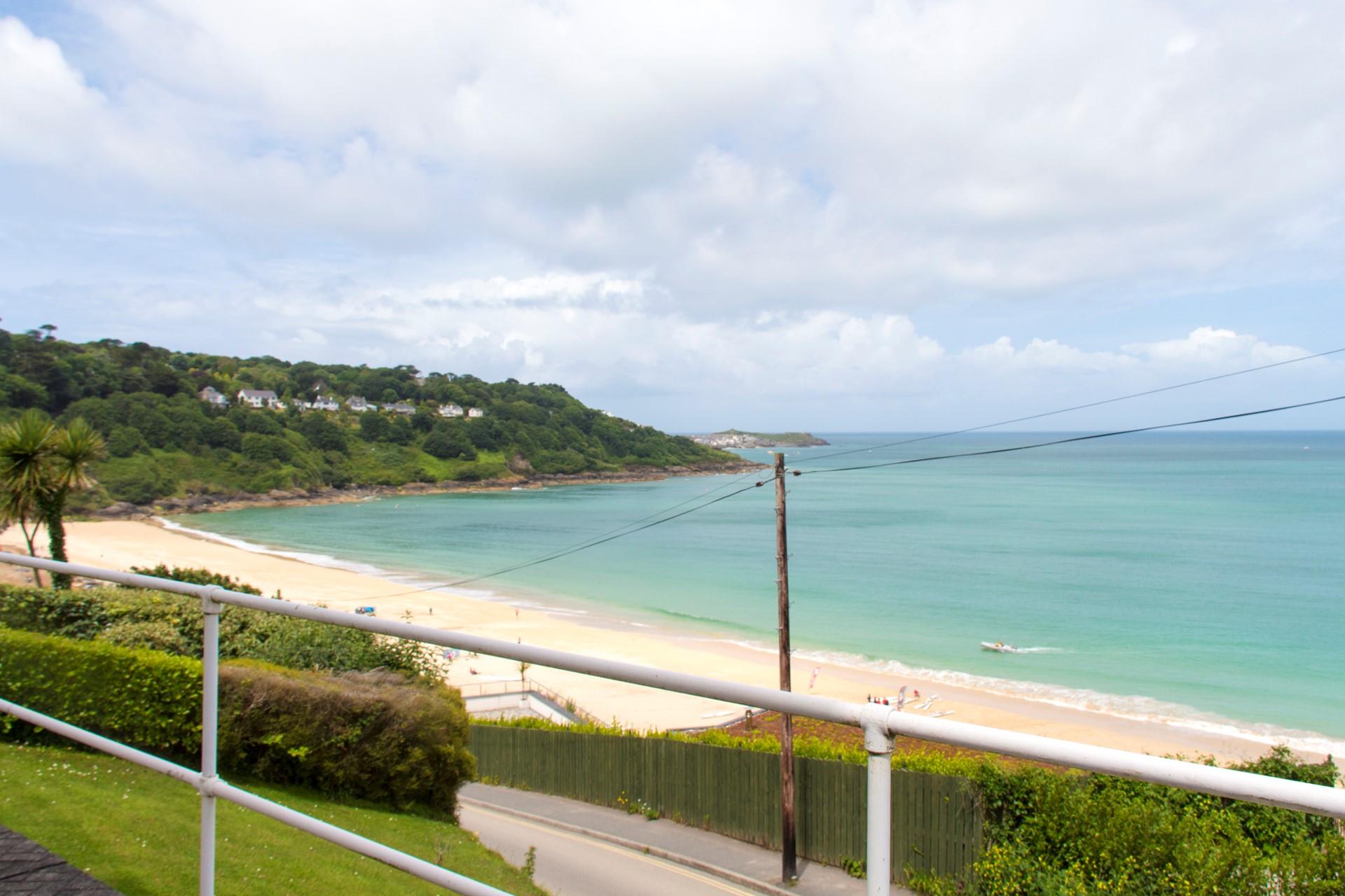 Enjoy tropical-like beach views from the patio. 