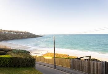 You are only a few steps away from Carbis Bay beach.