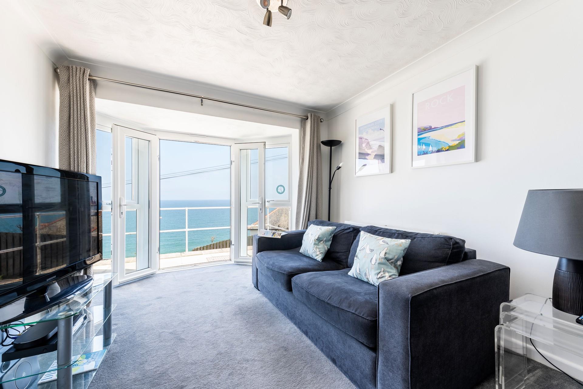 Take a moment to look out to the ocean for some dolphin watching. 