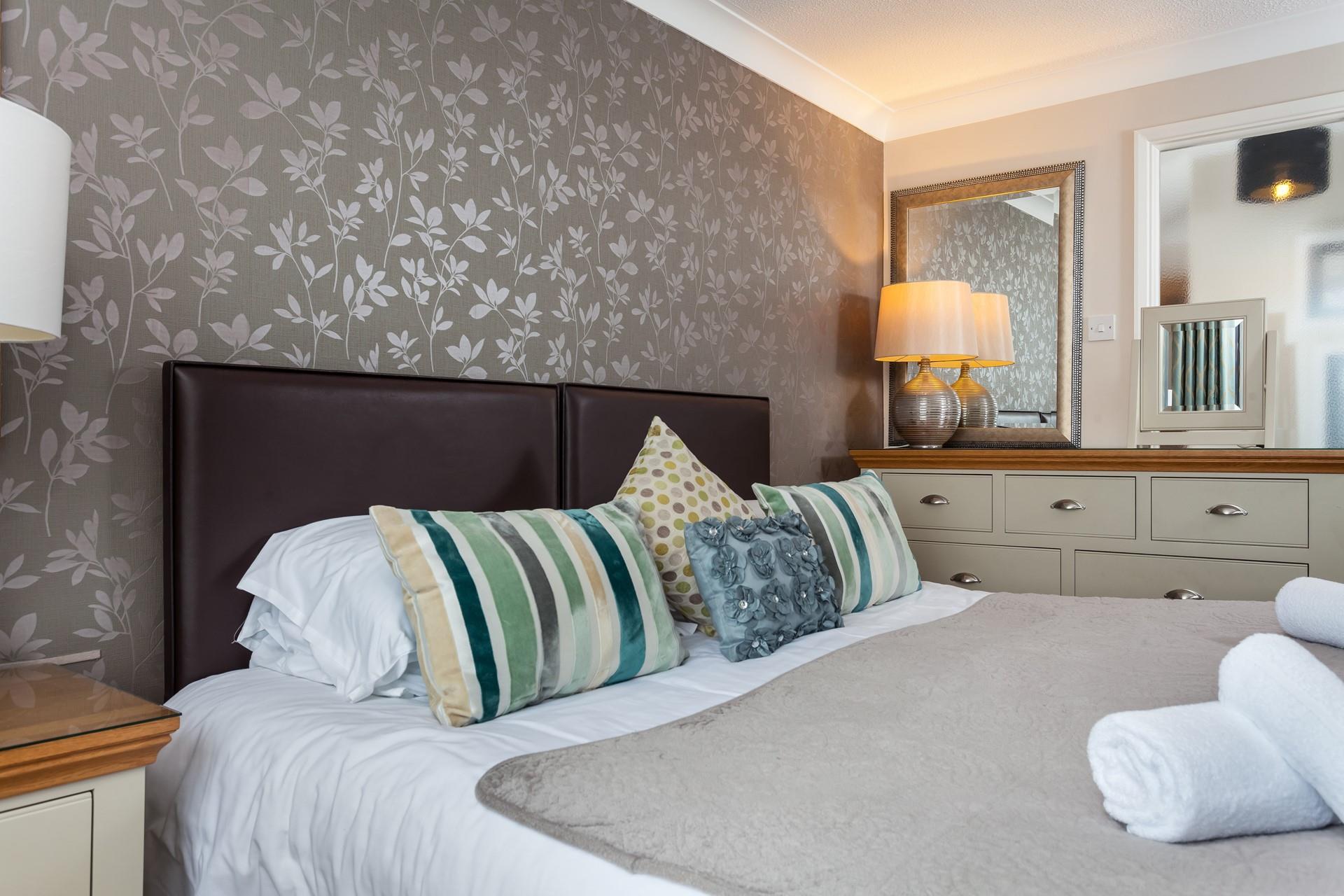 Tuck into the comfortable bed and sleep soundly each night.