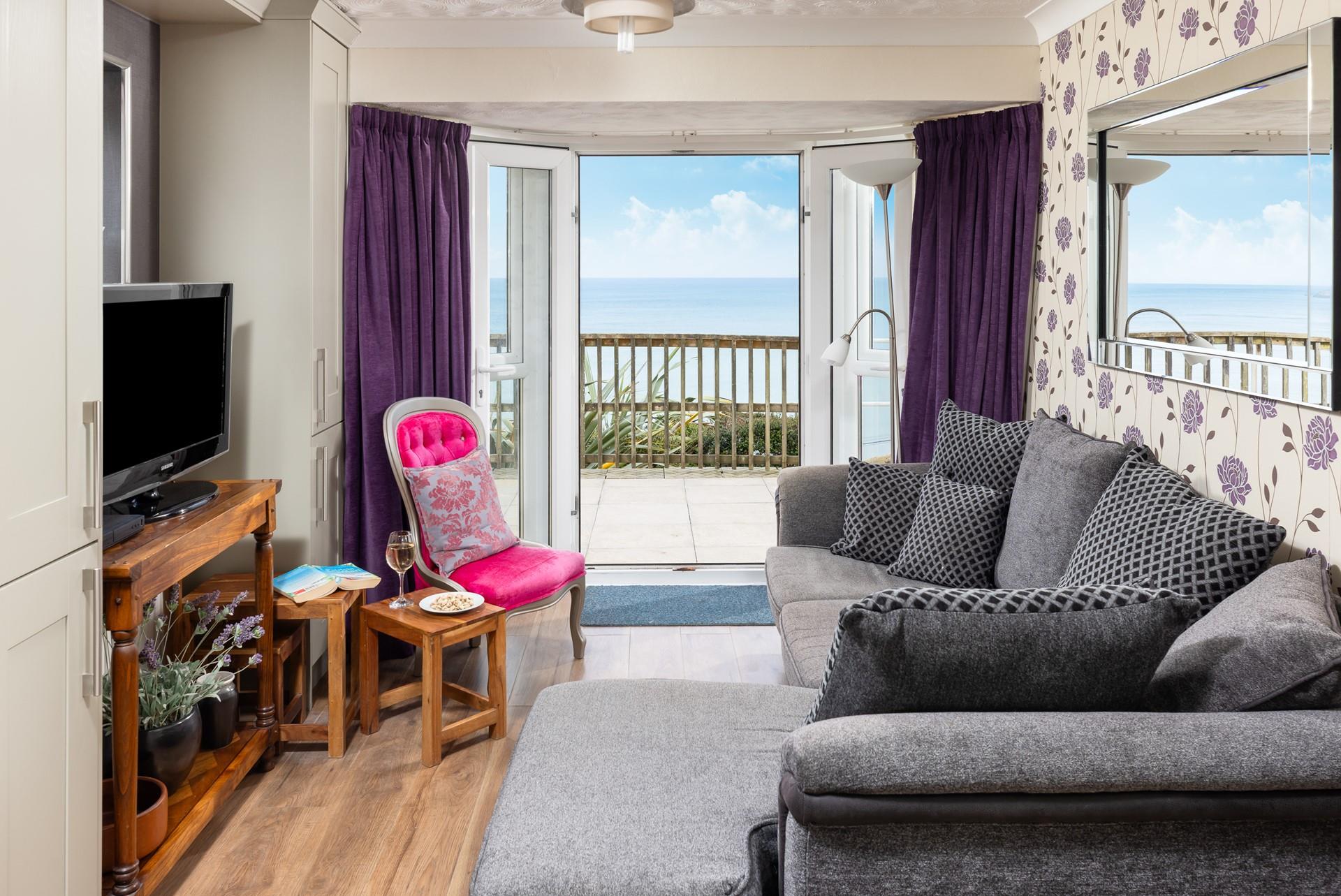 Luxurious velvets and sumptuous textiles create a relaxing retreat for two. 