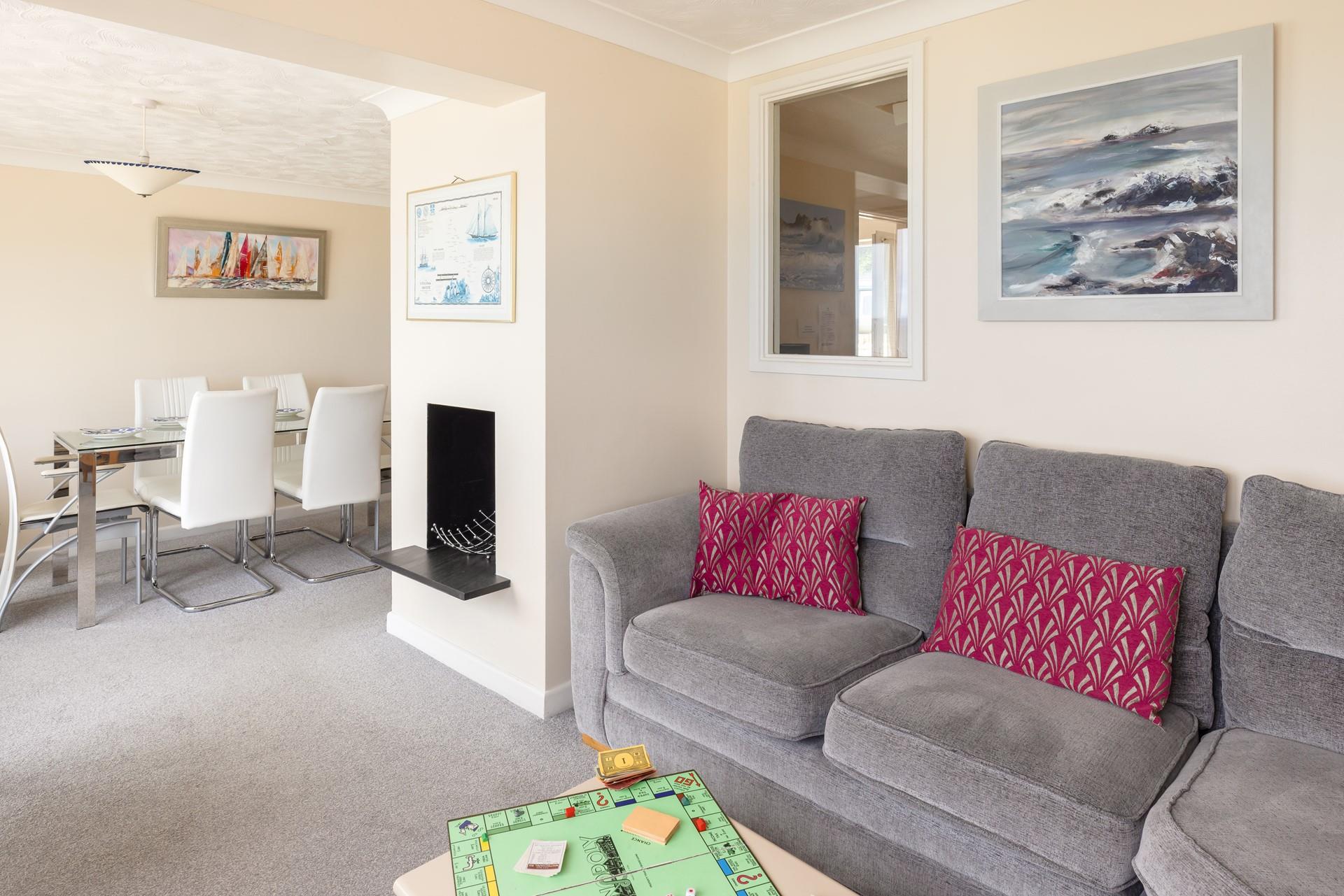 Spacious open plan living means there's room for all the family to relax.