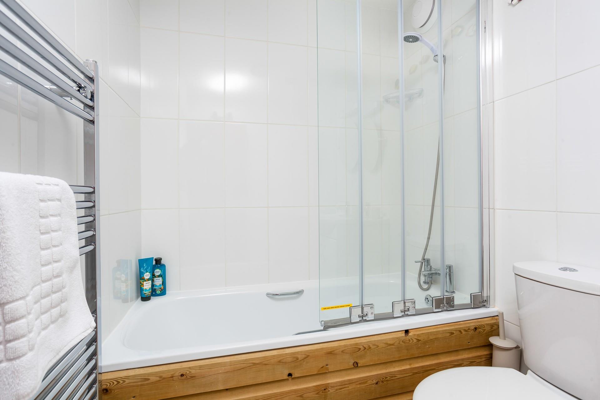 Relax and unwind by running yourself a hot bath.