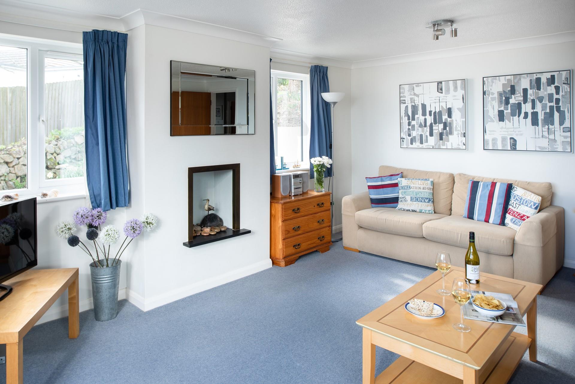 Relax in the evening with a glass of wine after a busy day exploring Cornwall. 