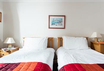 The twin room is perfect for children, or two adults sharing. 