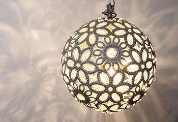 We love this unique floral lampshade.