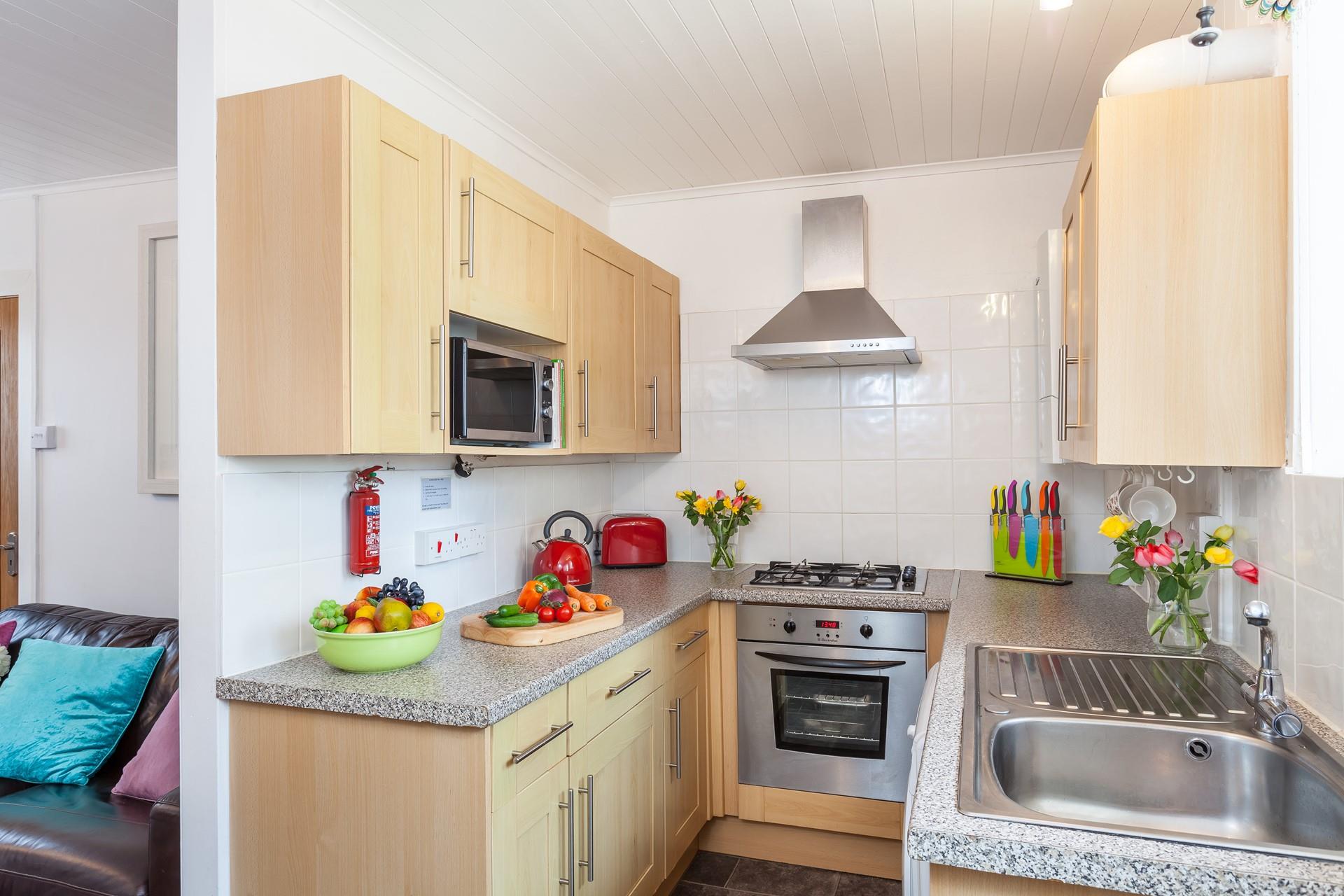 The well-equipped kitchen is the perfect space for rustling up hearty meals.