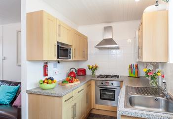 The well-equipped kitchen is the perfect space for rustling up hearty meals.