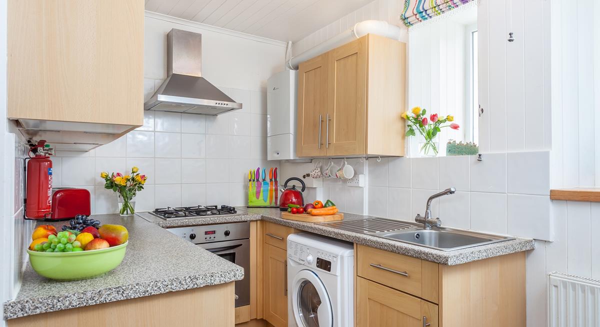 Gaze out at the sea views from the kitchen window.