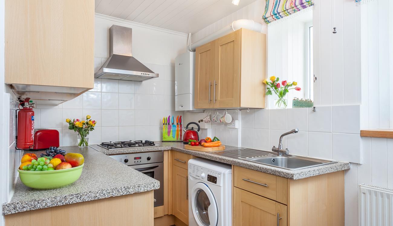 Gaze out at the sea views from the kitchen window.