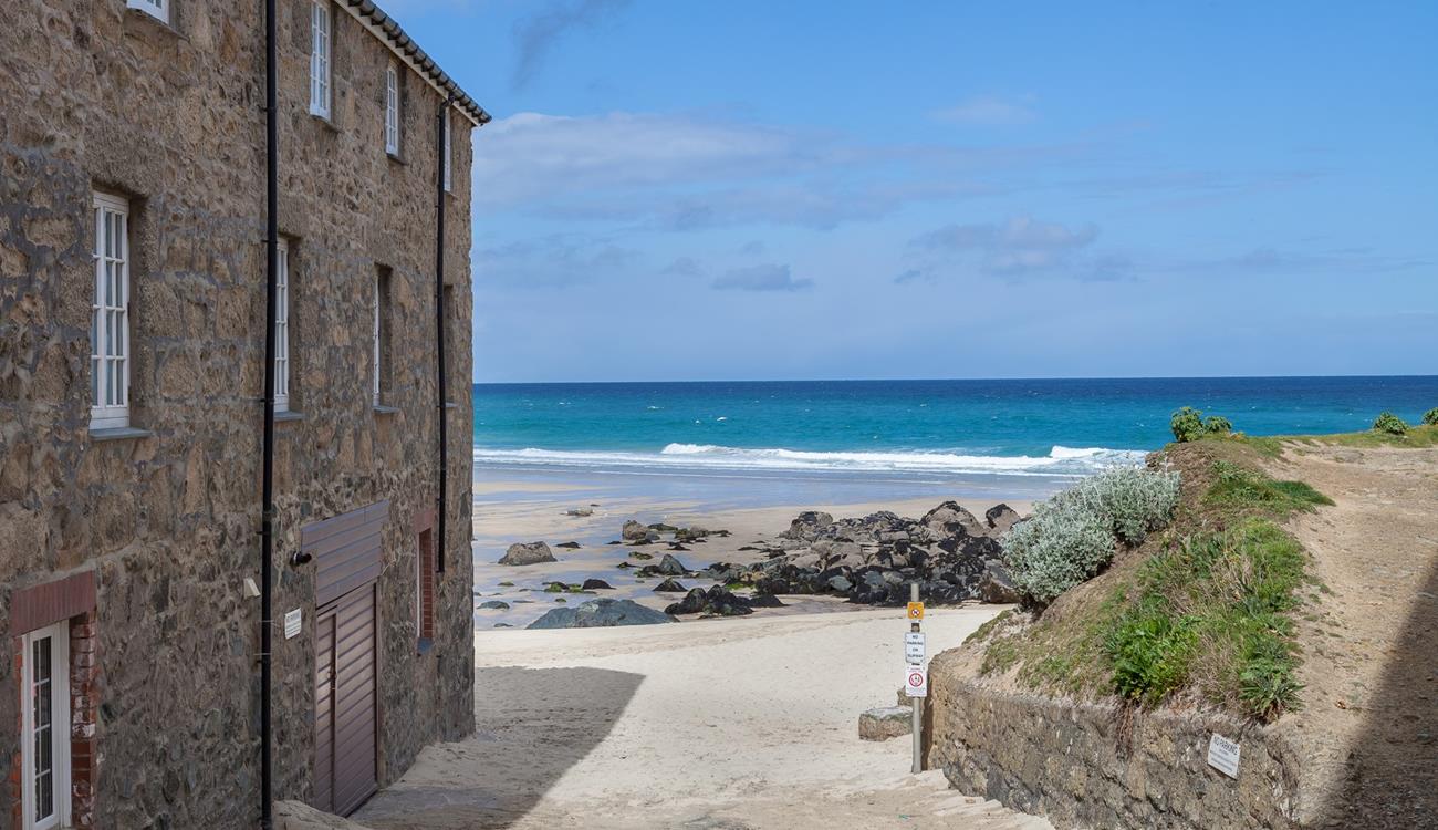 Living up to its name, you are steps from the beautiful Porthmeor beach.