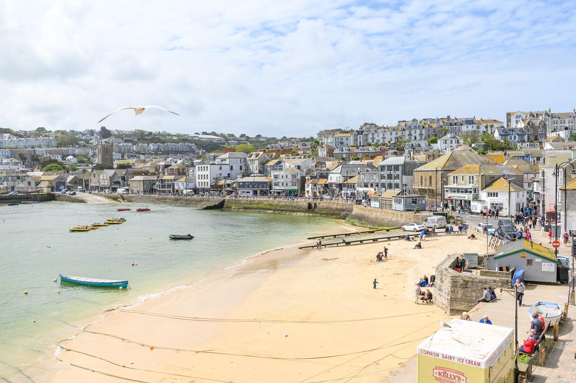 Explore the shops and restaurants in St Ives from your front door.