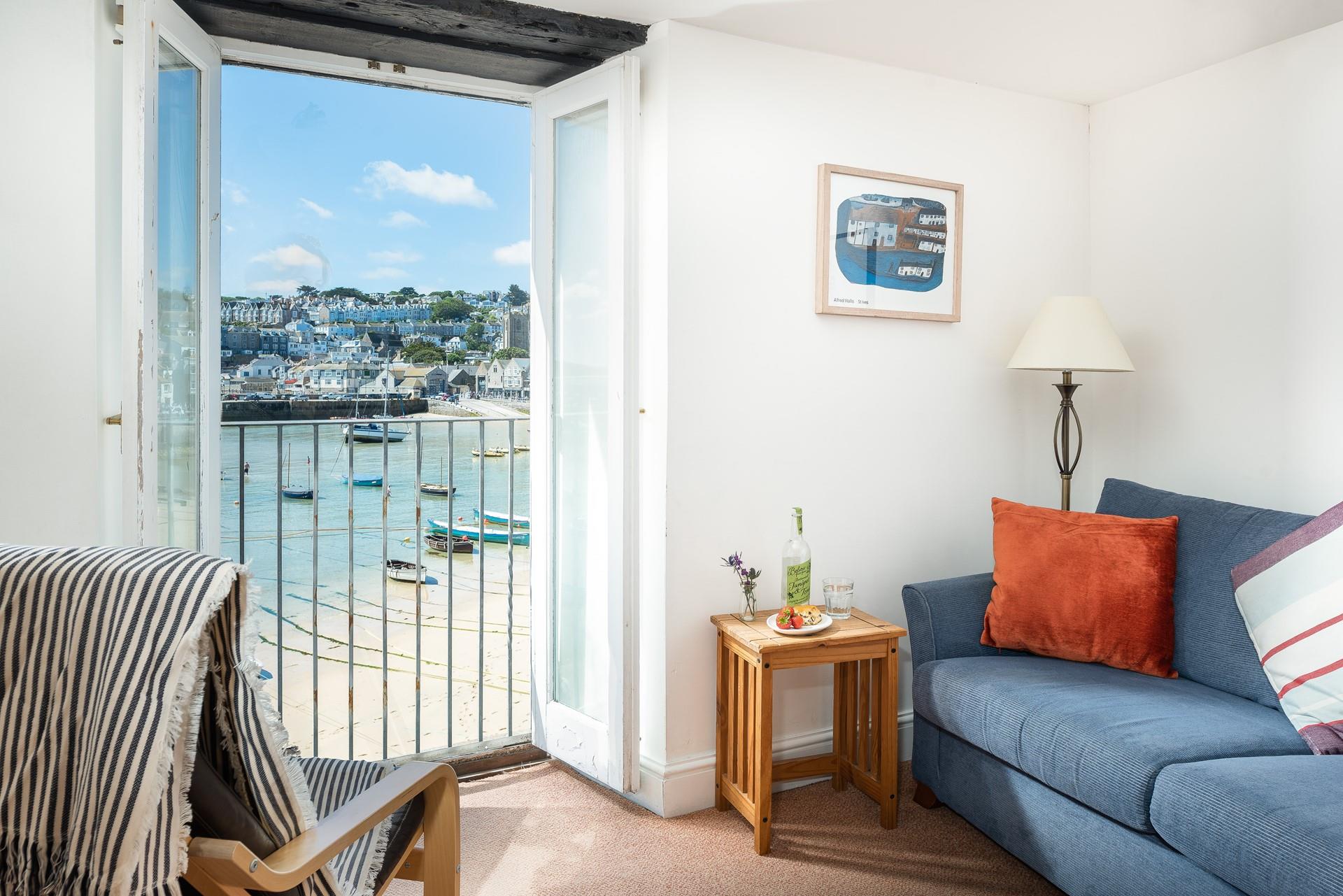 Stunning views from the sitting area, the perfect spot for enjoying a cream tea.