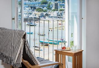 The Juliet balcony offers stunning views of Harbour beach.