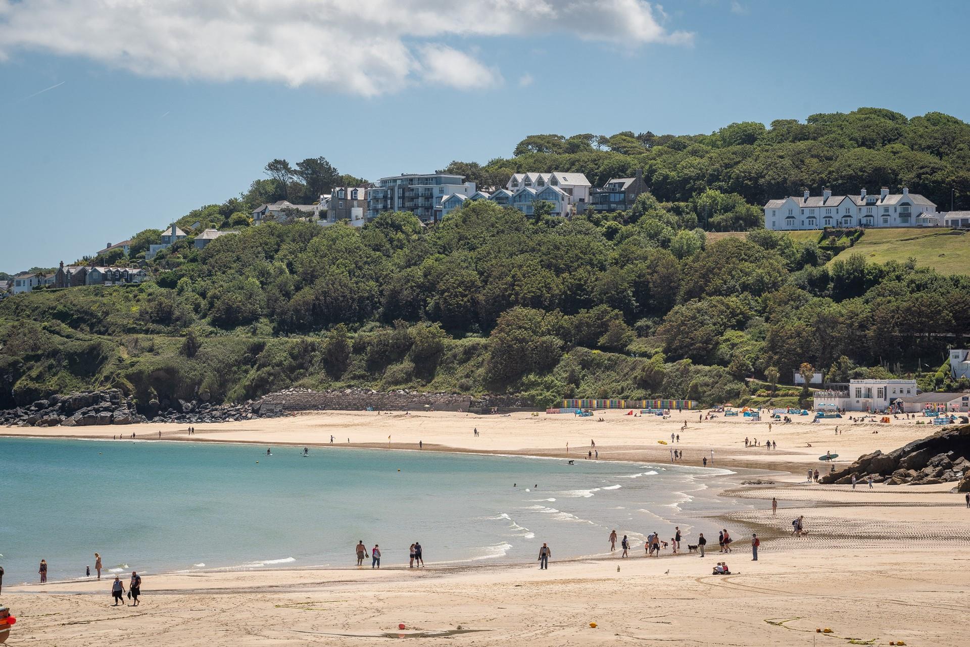 Spend your days sunbathing on Porthminster beach and taking dips in the sea.