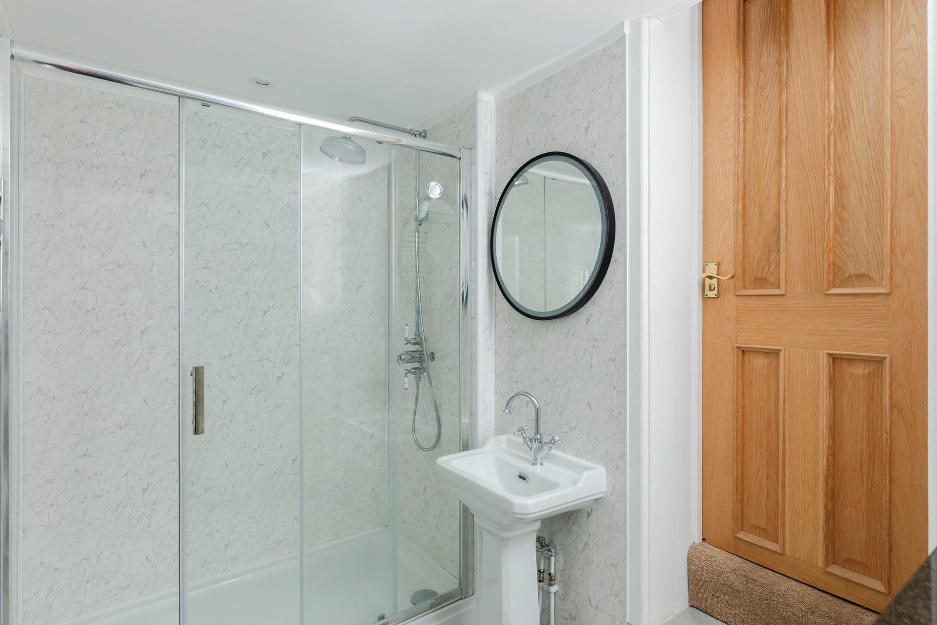 Wash off the day under the shower.