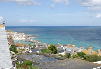 The views are spectacular, overlooking Porthminster and across to St Ives Harbour.