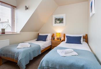 Bedroom 2 has twin beds which are perfect for children or friends sharing.