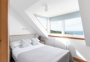 Enjoy sea views at every time of day in bedroom 3.