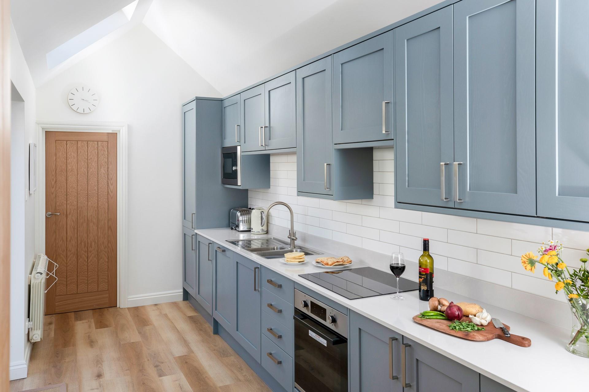 The kitchen is well-equipped for cooking the family tasty meals after long days out.