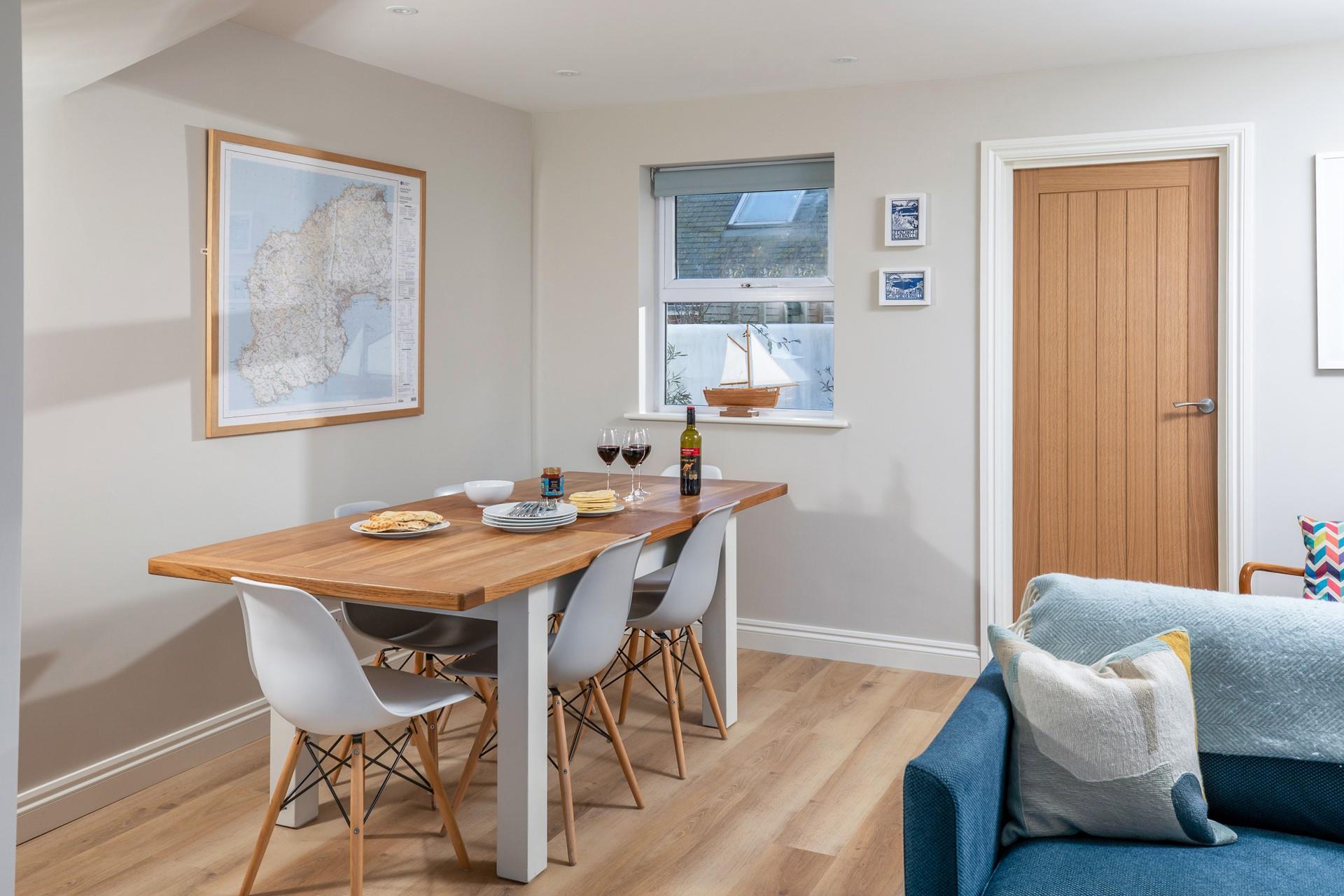 The dining area is great for family meals and games nights!