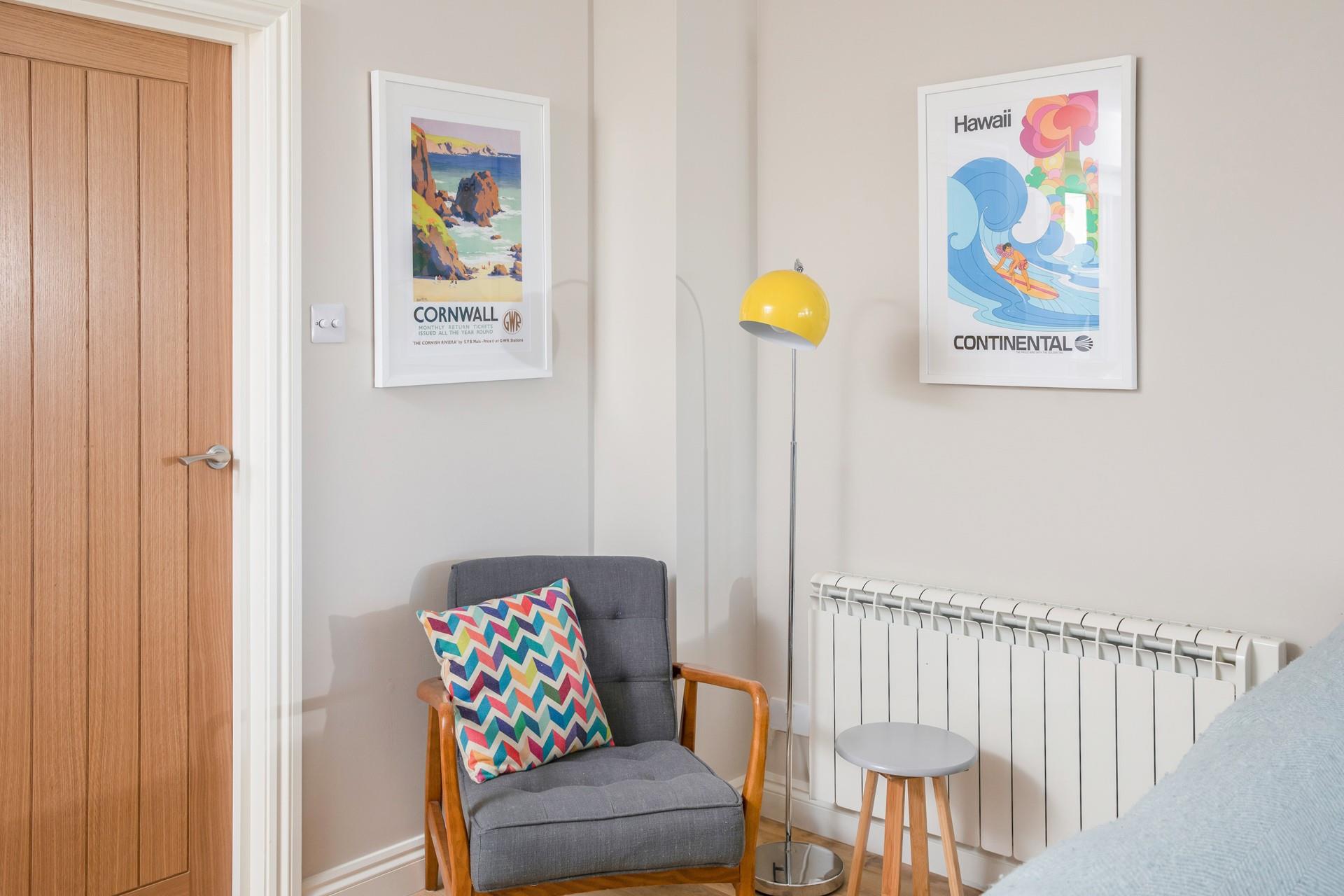 Curl up with a good book in this quaint corner!