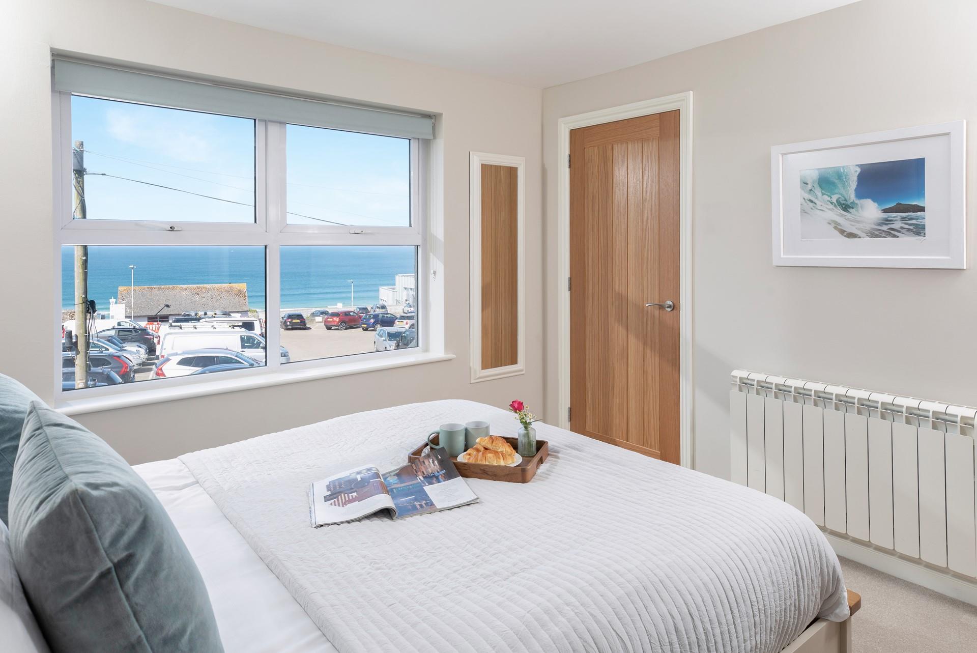 Sink into the soft sheets and drift off for a peaceful night's sleep.