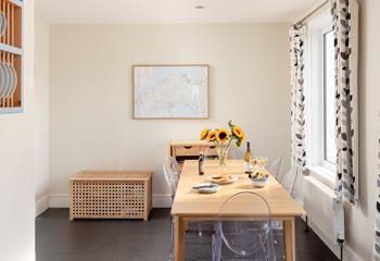 Spend quality time together around the dining table planning the next day's adventure.