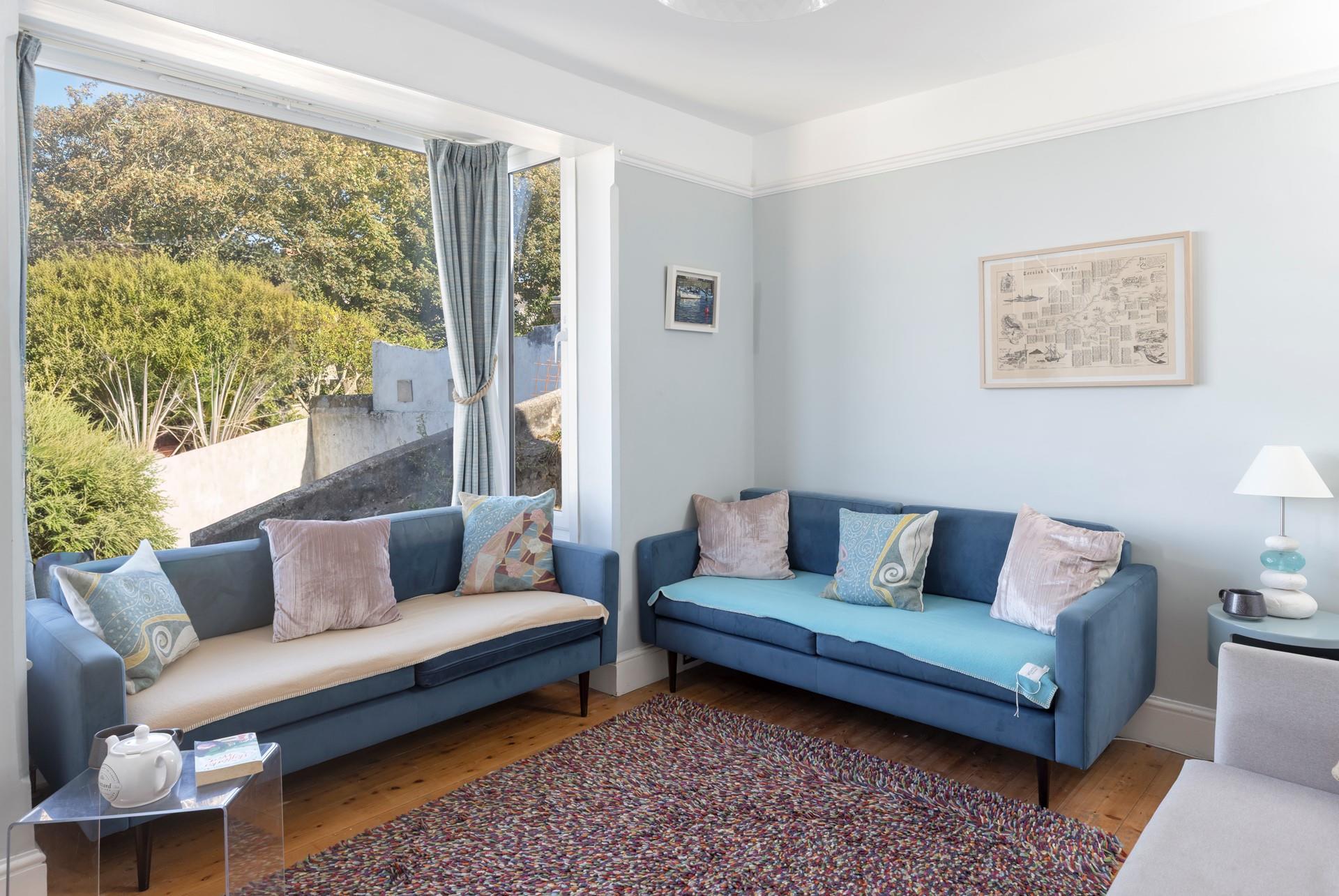 Calming shades of blue bring the beauty of the sea inside.