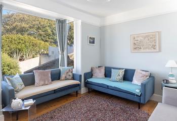 Calming shades of blue bring the beauty of the sea inside.