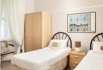 The dreamy twin bedroom with a fairytale feel is perfect for both children and adults.