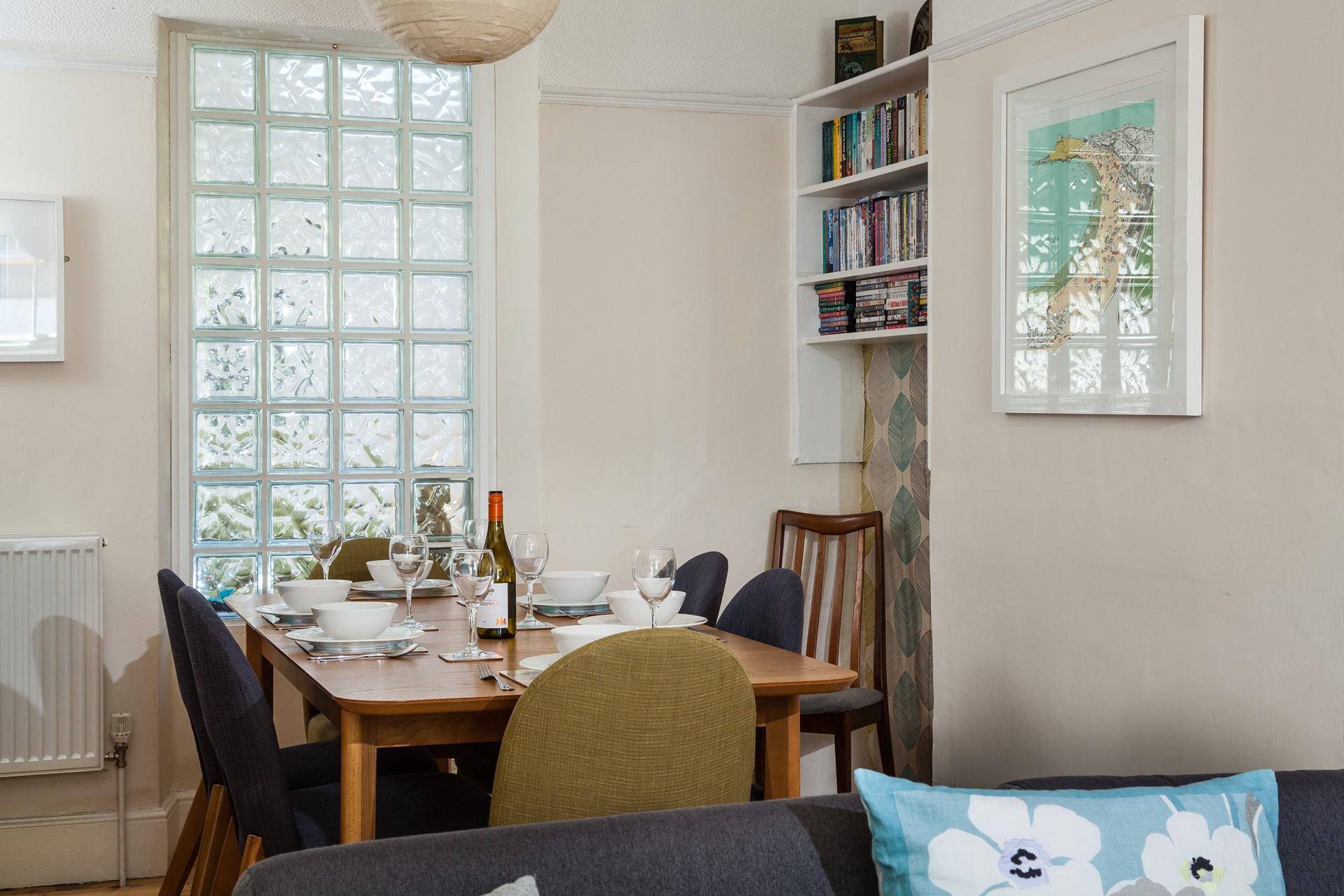 Dining area whether you choose to dine in or eat out at one of the many restaurants in town.