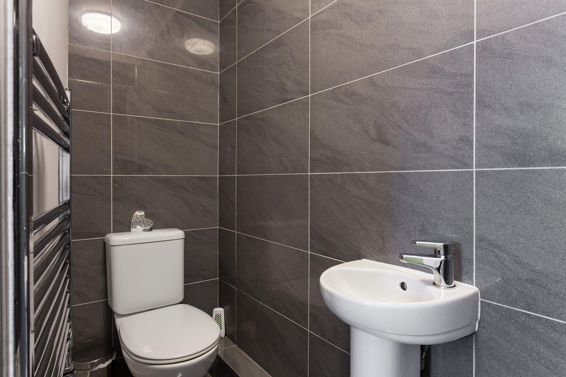 There is plenty of space for everyone to get ready in the morning.