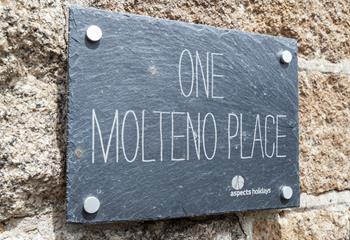 Start your holiday stress-free, finding the property is easy with our slate sign outside.
