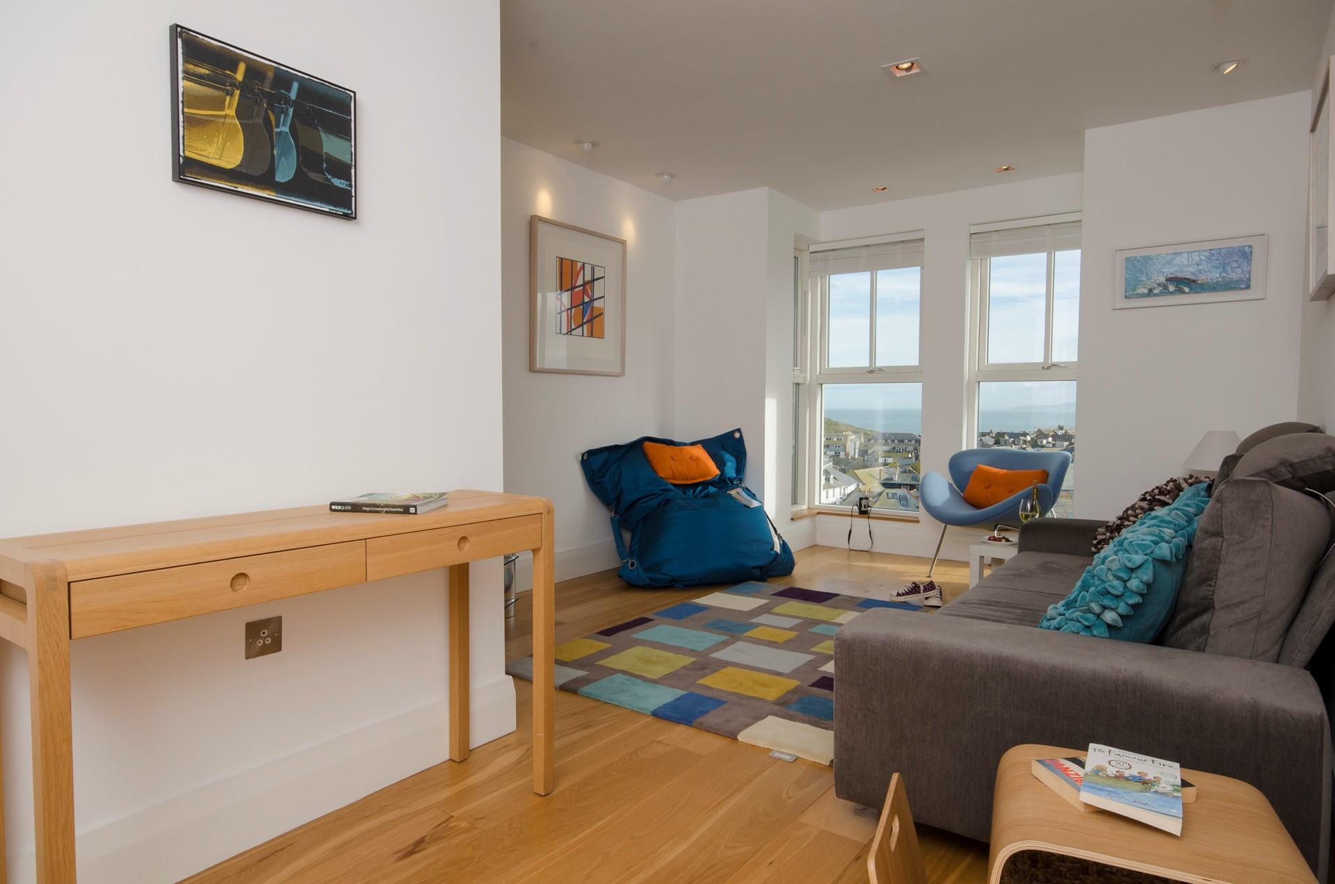 The cosy sofas and beanbags provide a space for the whole family to chill out in the evenings.