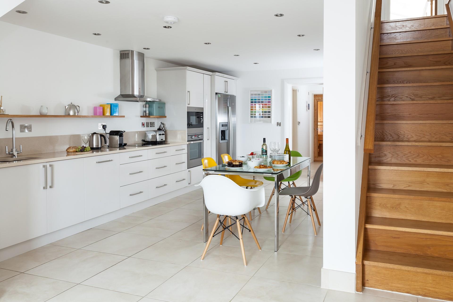 Wake up and make yourself a delicious coffee to start your day using the Nespresso machine.