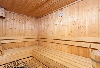 Enjoy the luxury of a sauna to come back to each evening.