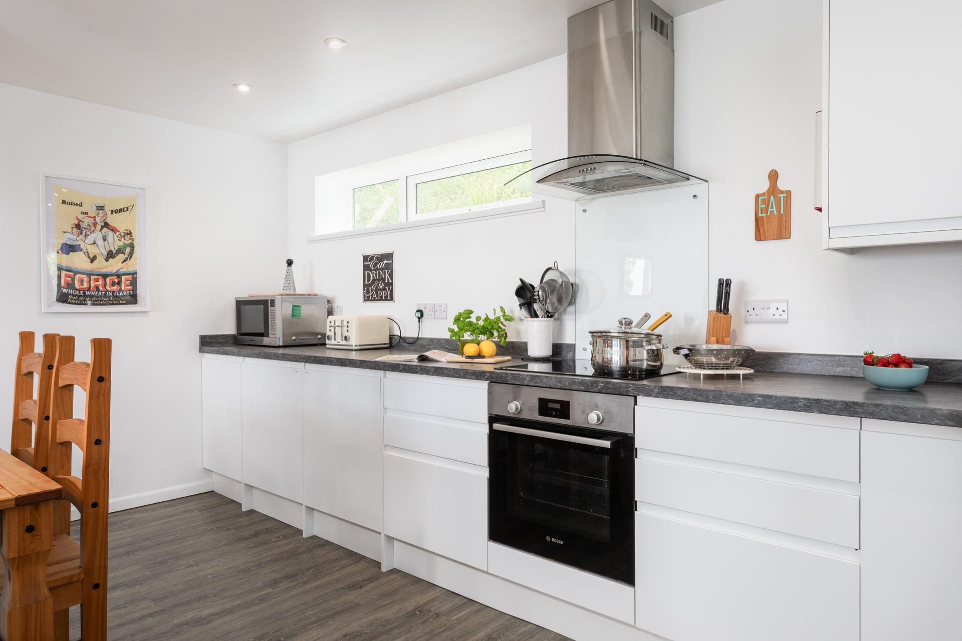 The modern well-equipped kitchen with all you need.