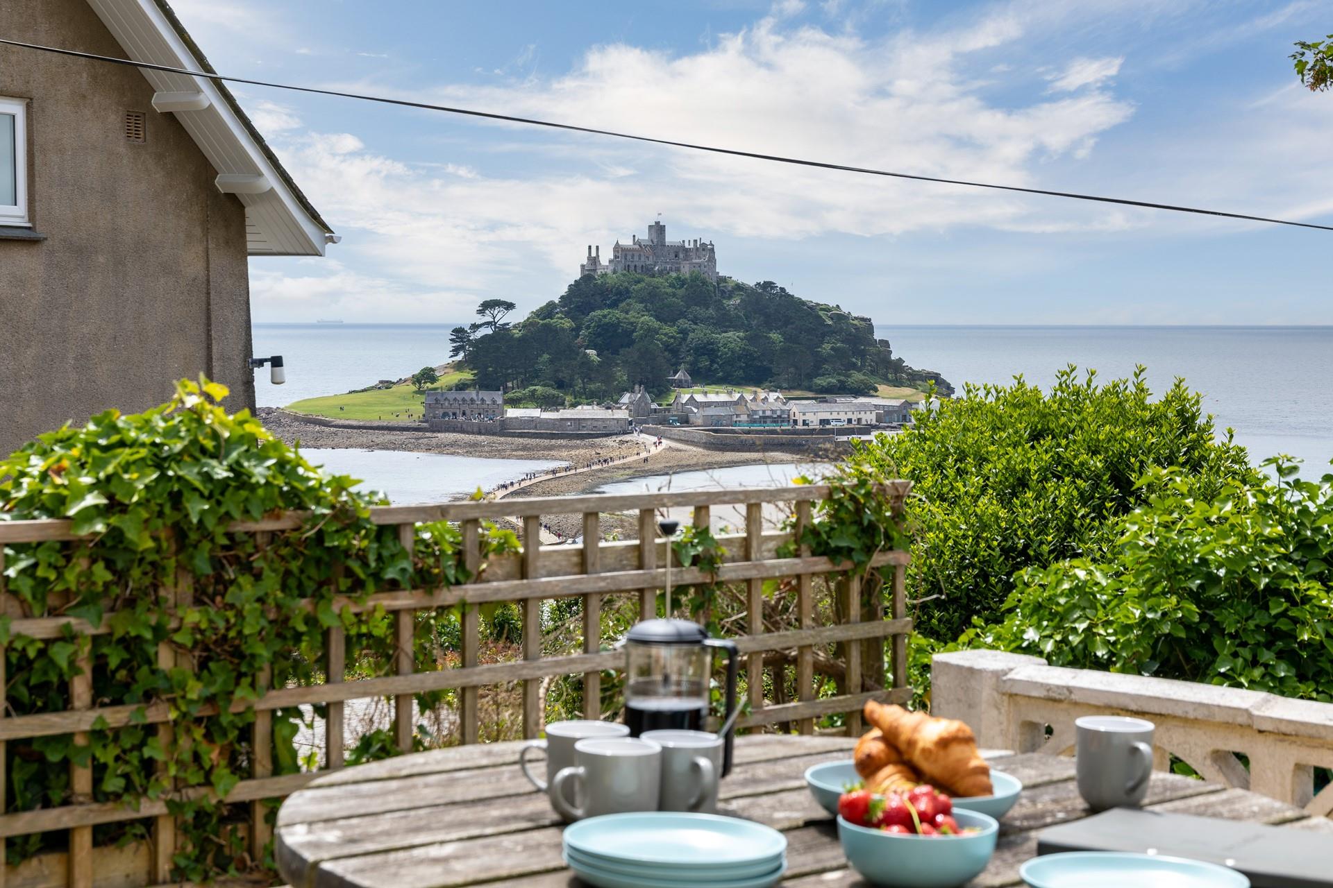 Spectacular views of St Michael's Mount await you at Compass Rose.