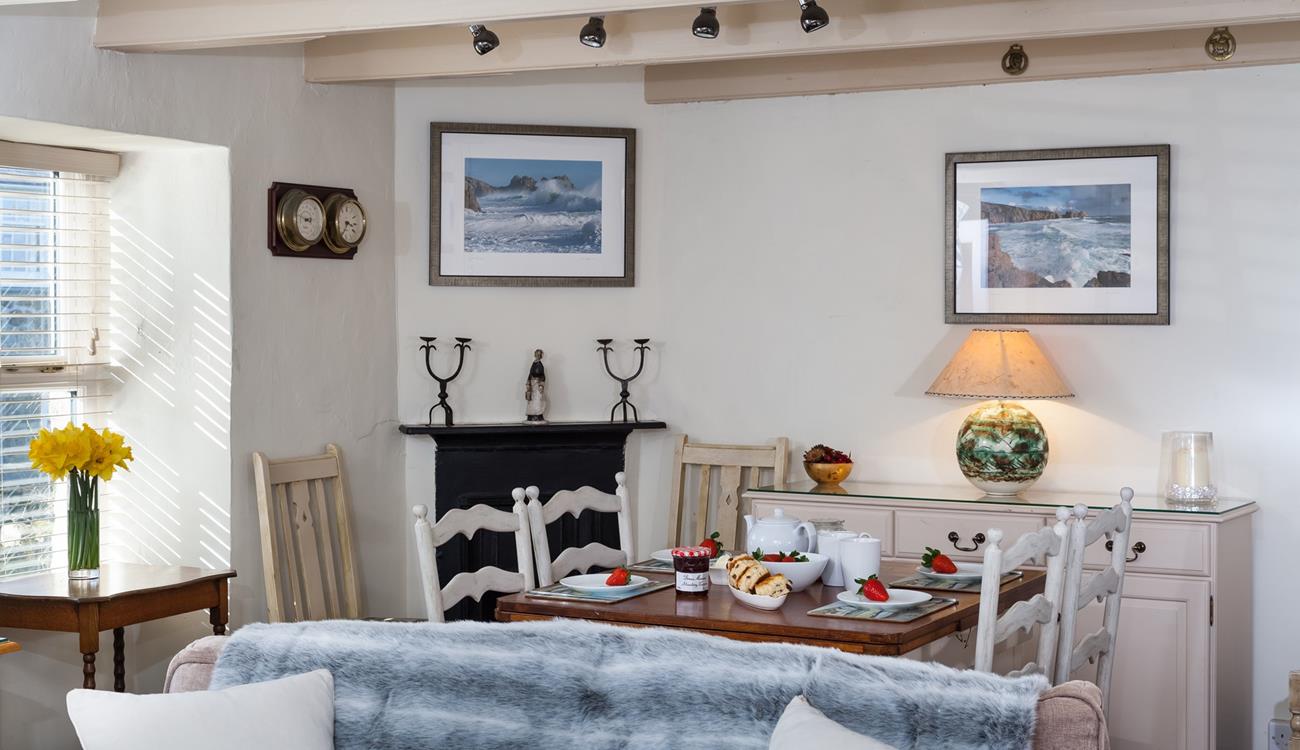 Head to the coast path for a stroll, before coming back for a cream tea around the table.