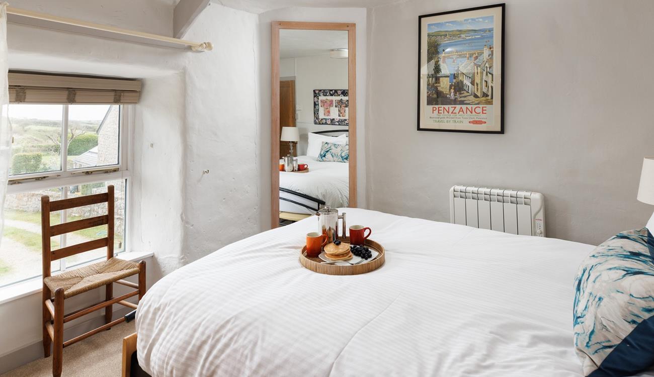 Countryside views can be enjoyed from Bedroom 1.