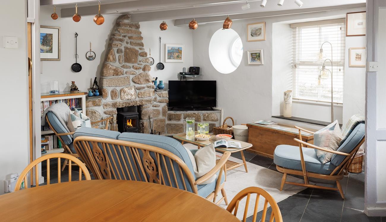 Traditional cottage features are blended with modern styling. 
