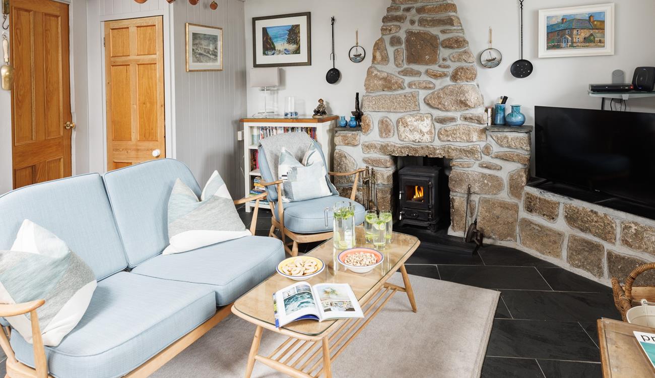 The cosy woodburner is ideal for chillier evenings.