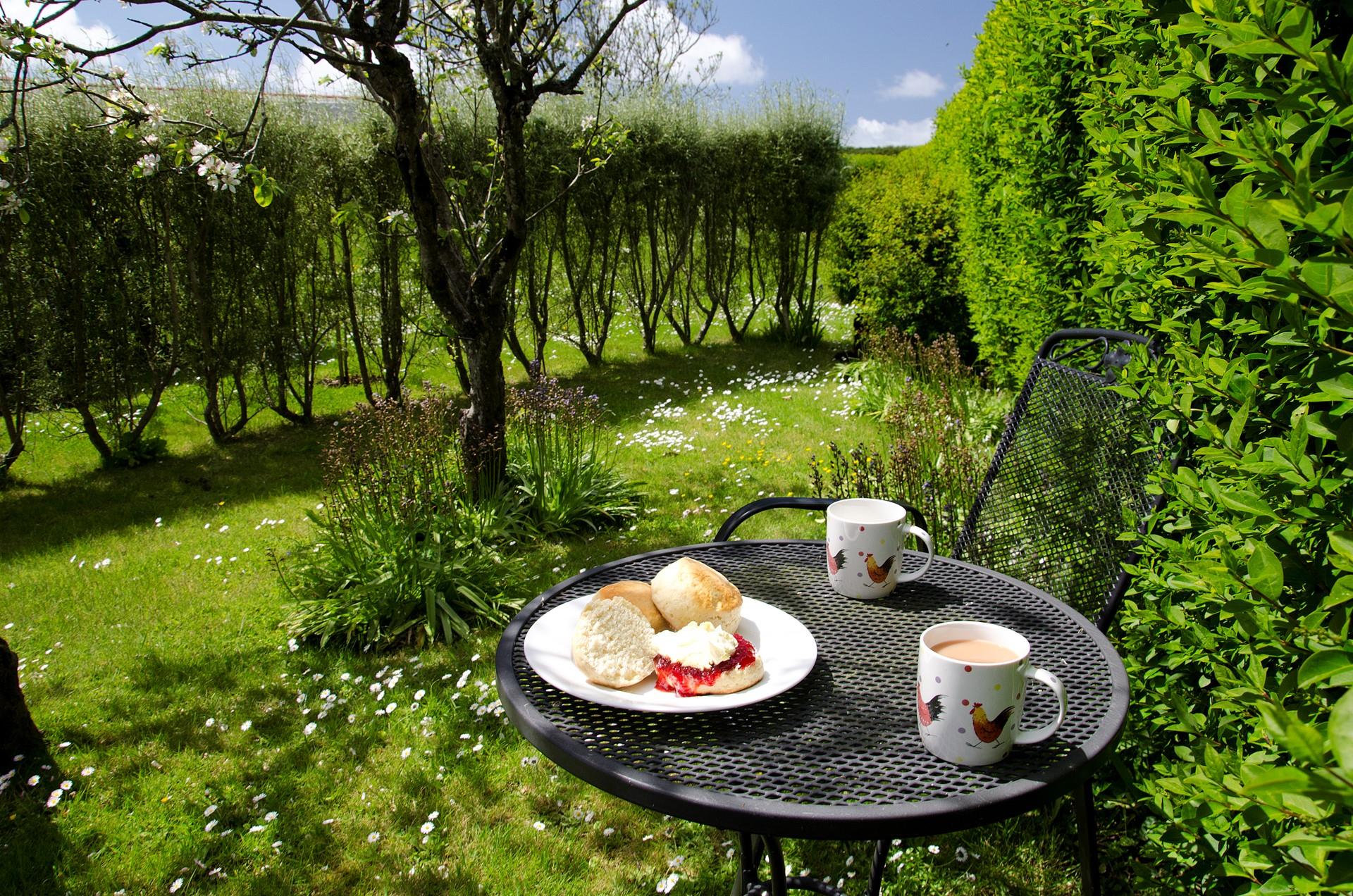 What a beautiful spot to enjoy a tasty Cornish cream tea - jam first of course! 