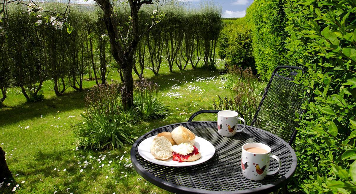 What a beautiful spot to enjoy a tasty Cornish cream tea - jam first of course! 