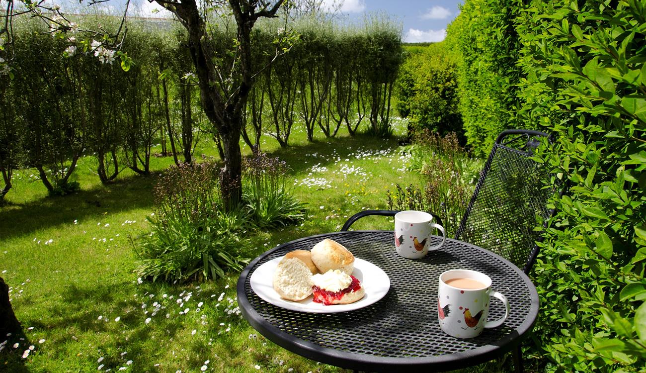 What a beautiful spot to enjoy a tasty Cornish cream tea - jam first of course! 