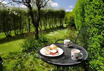 What a beautiful spot to enjoy a tasty Cornish cream tea - jam first of course! 