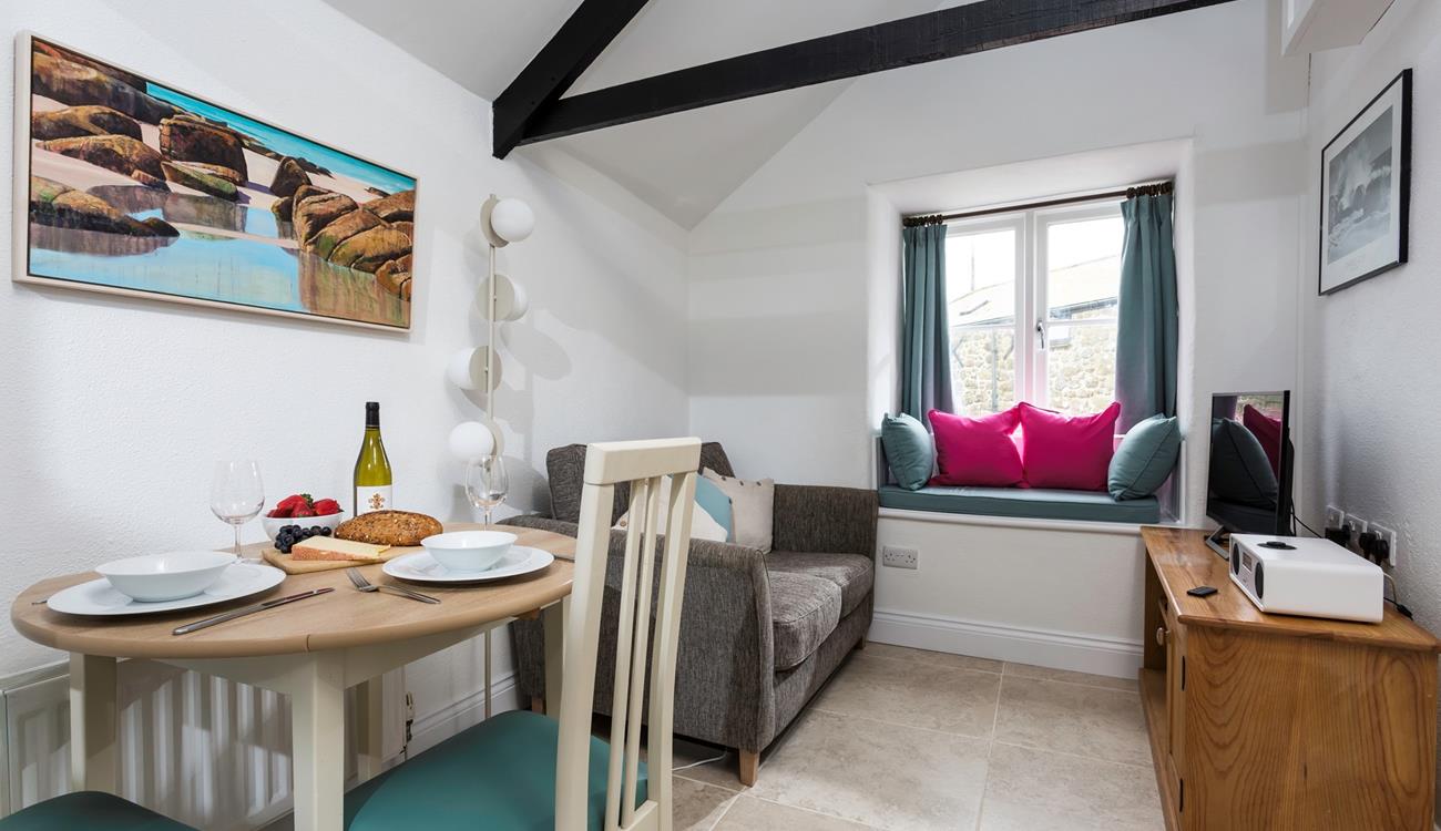 Perch on the window seat with a book or snuggle up on the sofa and watch a film. 