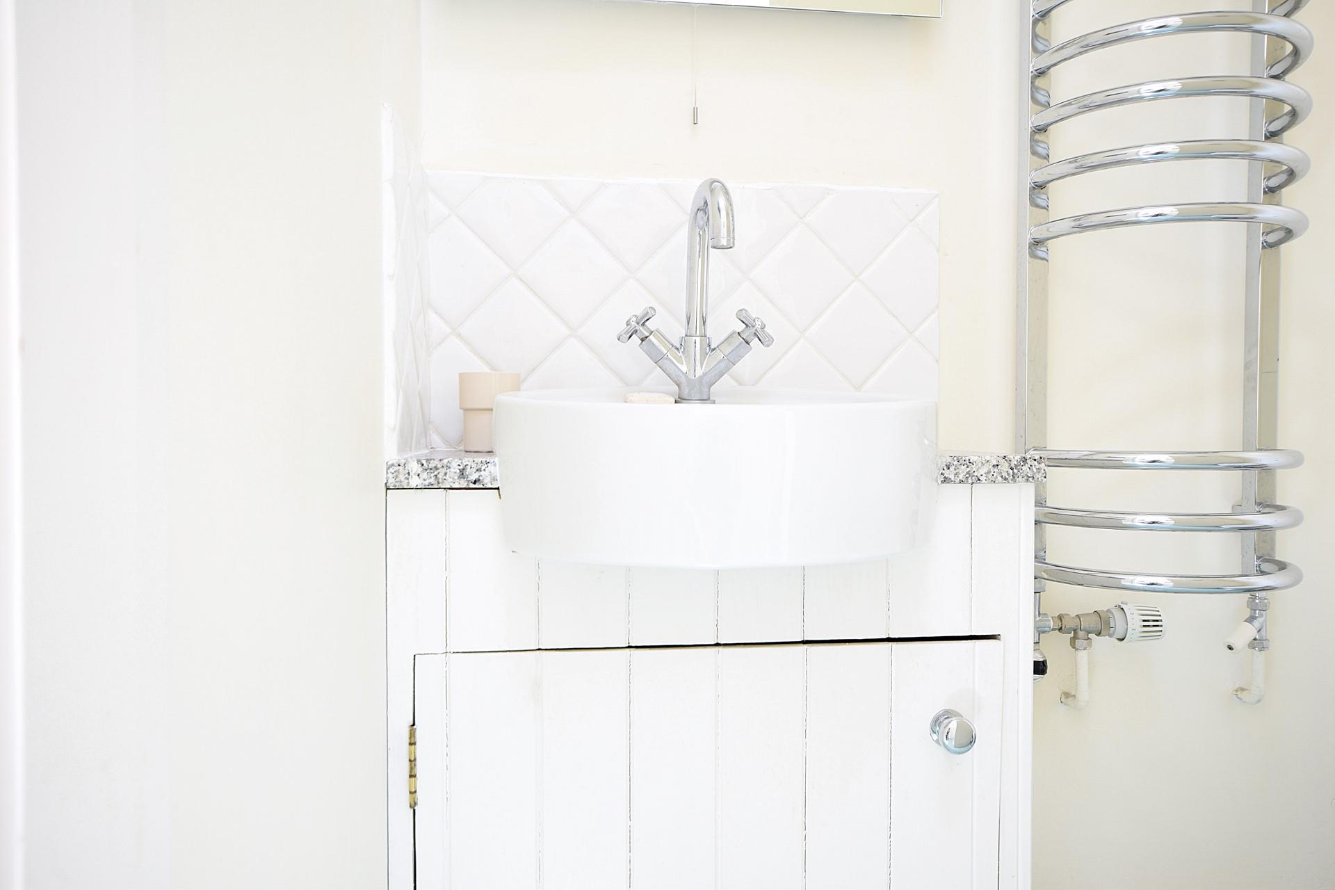 Warm fluffy towels await you after an invigorating morning shower.