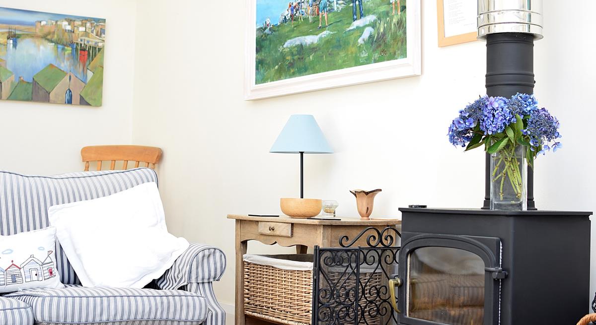 Snuggle up in front of the roaring woodburner on chilly evenings.